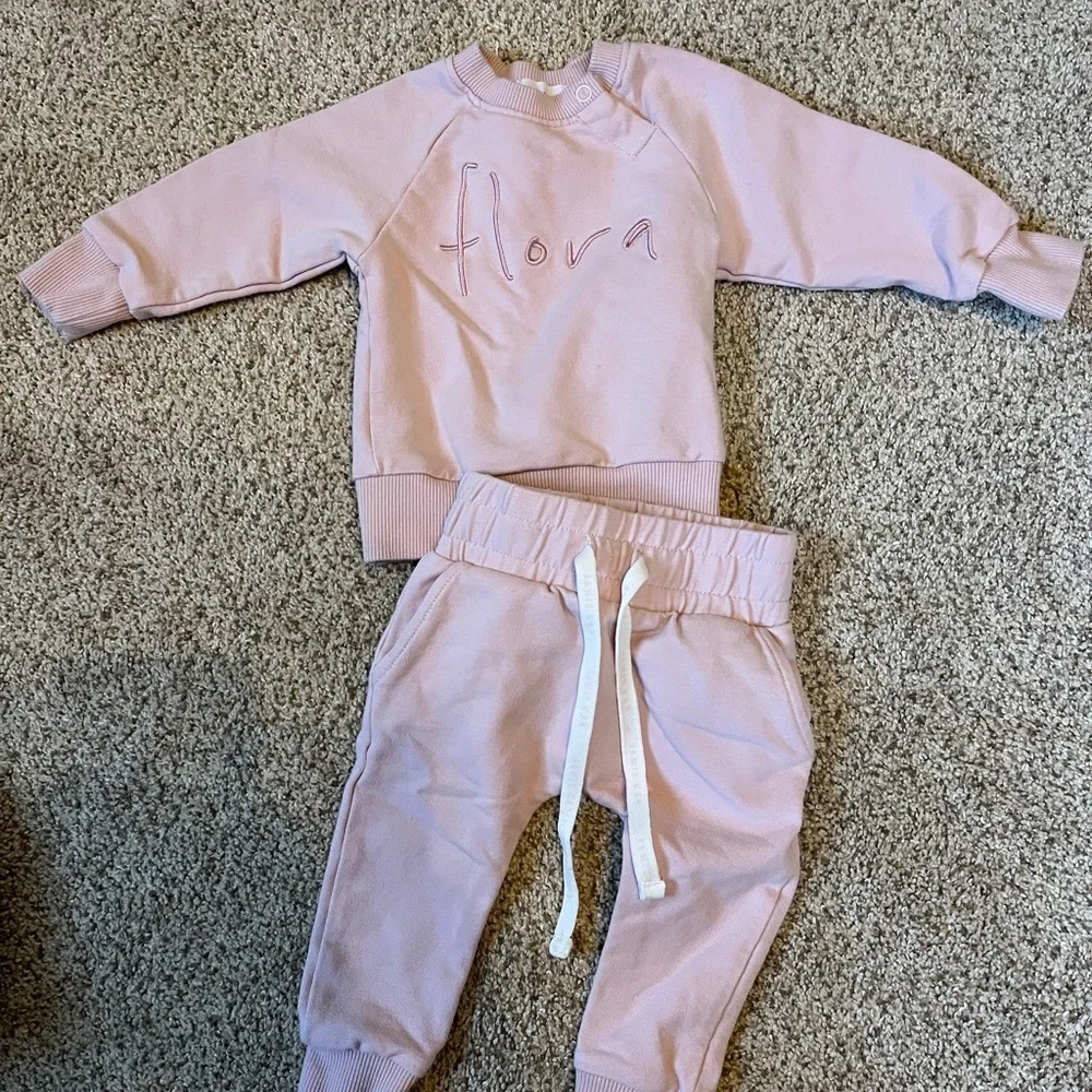 Jamie Kay Flora Sweatshirt- Old Rose 0-3m - Picture 5 of 5